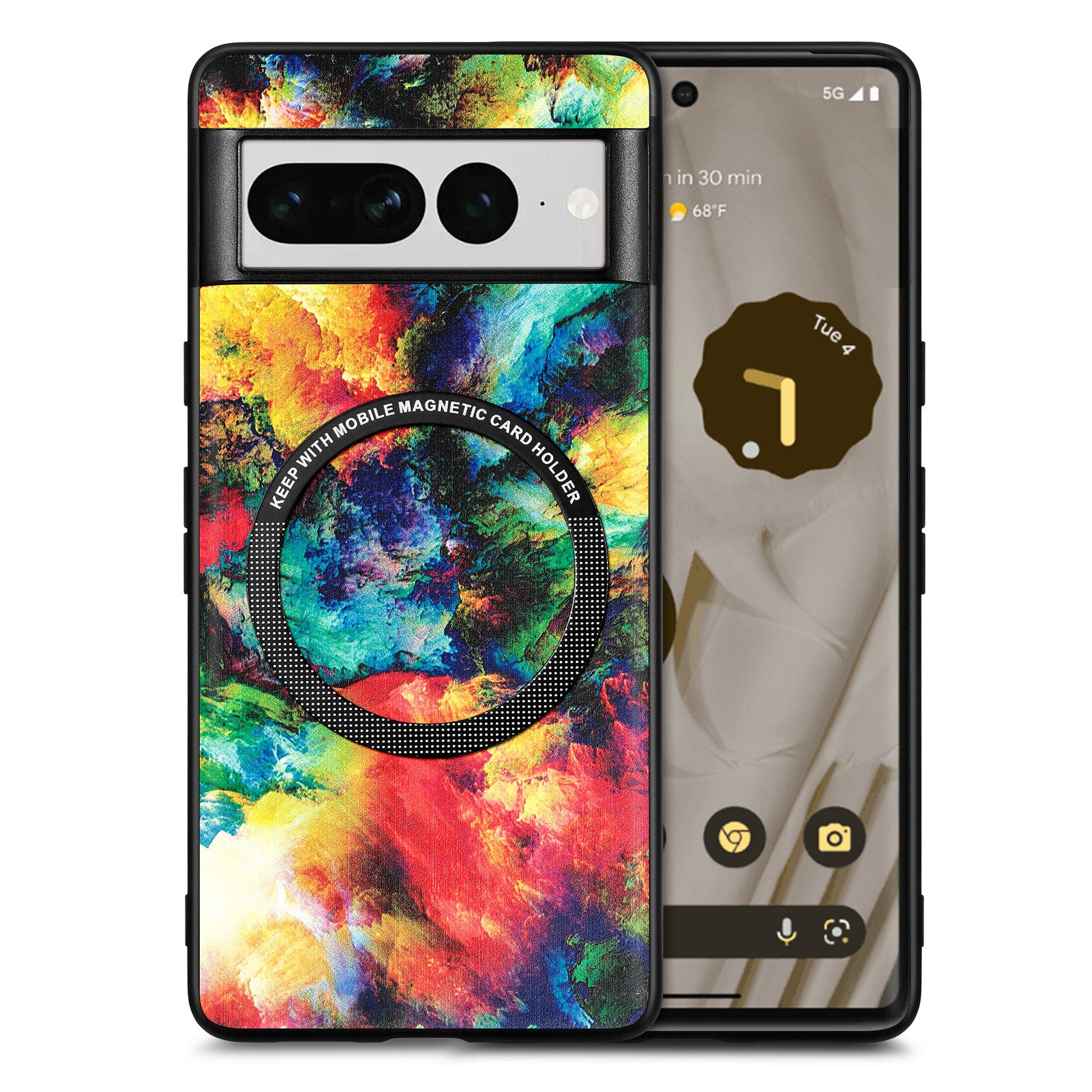 For Google Pixel 7 Pro 5G Shockproof Phone Case Pattern Printing PU Leather Coated PC TPU Phone Cover Metal Ring For Google Pixel 7 Pro 5G Shockproof Phone Case Pattern Printing PU Leather Coated PC TPU Phone Cover Metal Ring